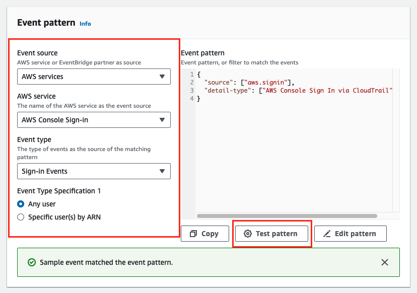 EventBridge Rule Pattern