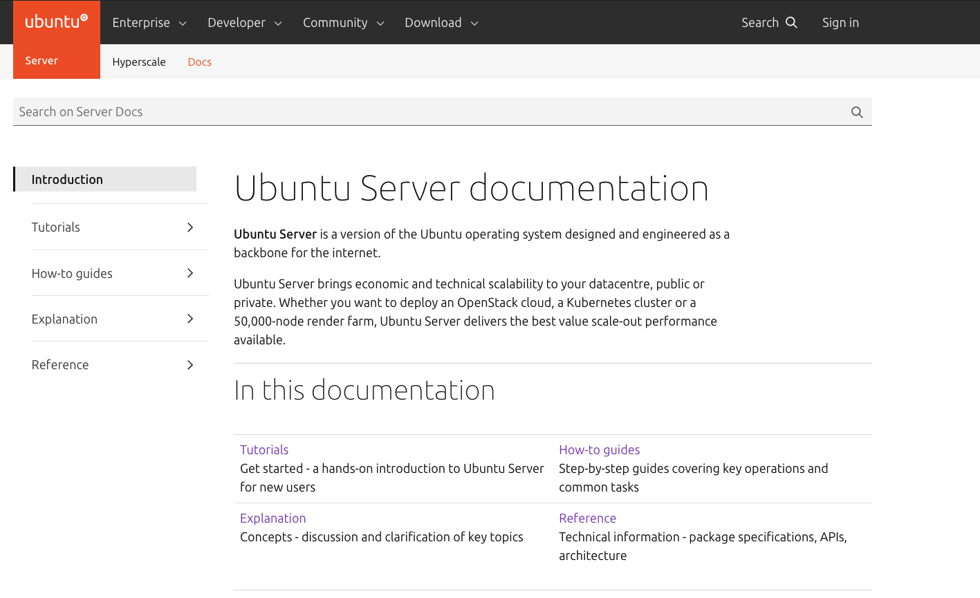 Ubuntu Server Documentation